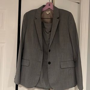 J Crew Gray Skirt Suit Size 10 (jacket) size 12 (skirt)